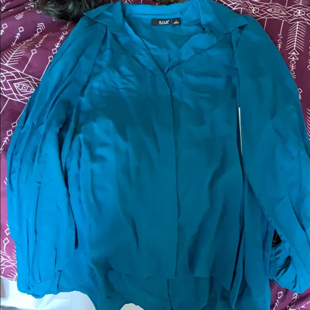Teal Button Up